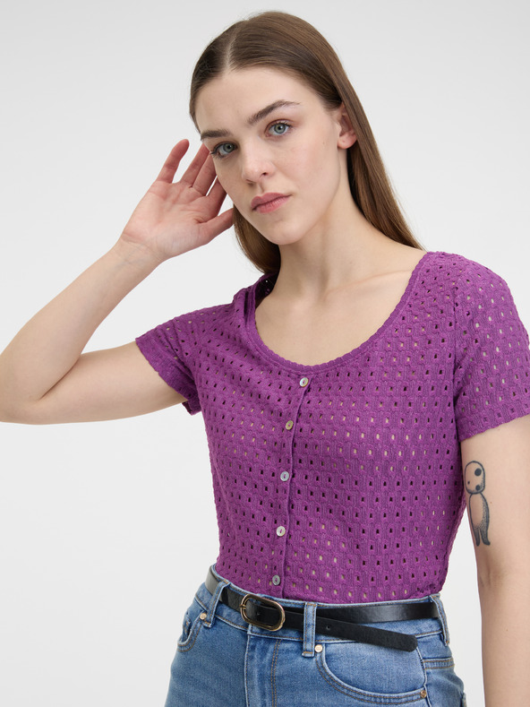 Orsay Fialové dámské tričko ORSAY