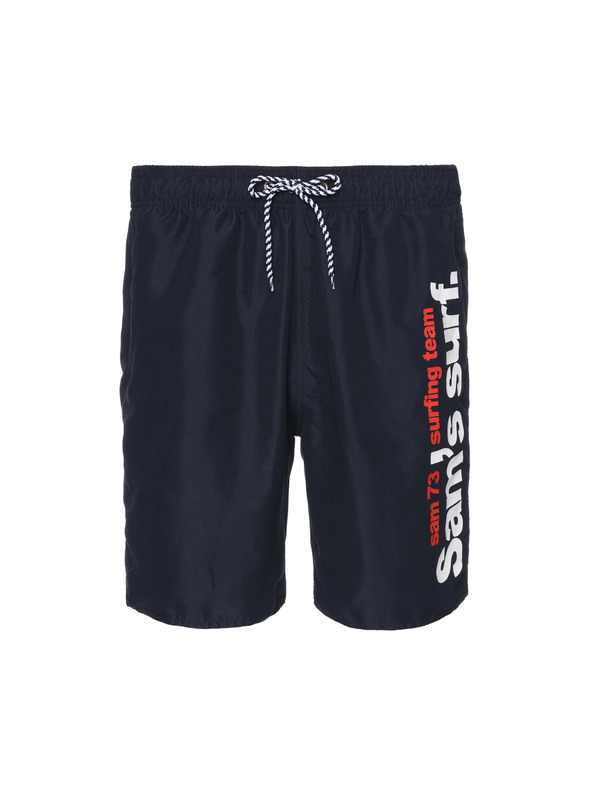 Sam 73 Tmavě modré pánské plavky s potiskem SAM 73