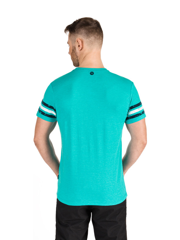 Sam 73 Tyrkysové pánské tričko s potiskem SAM 73