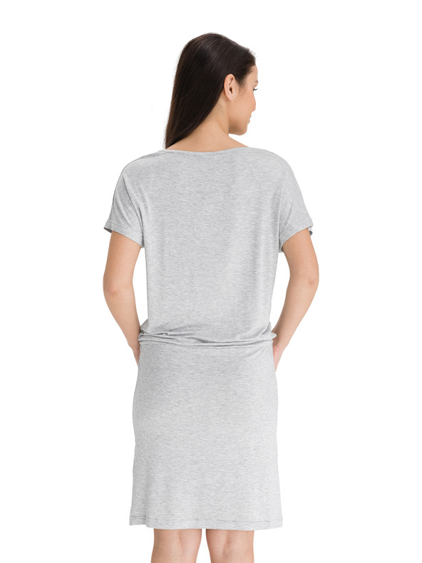 Sam 73 Šedé dámské šaty se zavazováním SAM 73