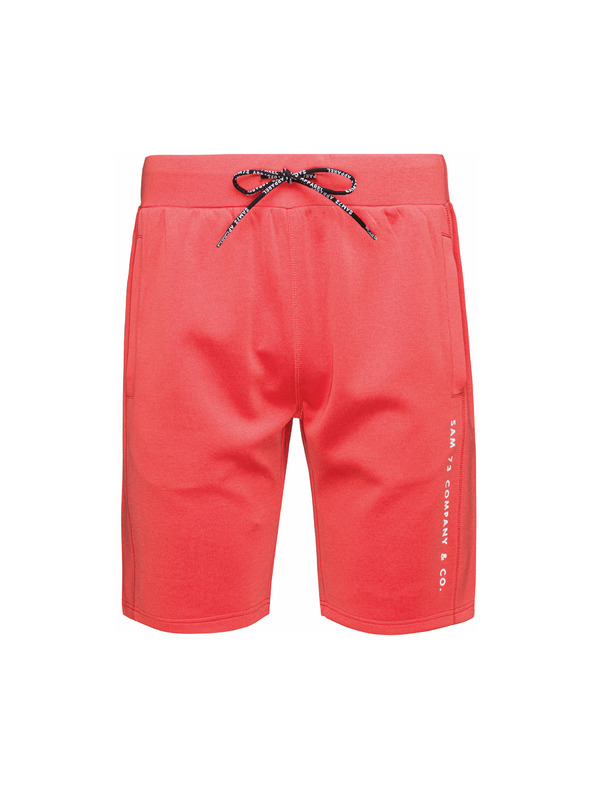 Sam 73 Červené pánské kraťasy s potiskem SAM 73