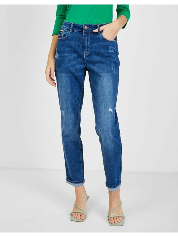 Orsay Tmavě modré dámské boyfriend džíny ORSAY