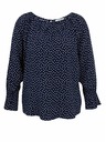 Orsay Tmavě modrá dámská puntíkovaná halenka ORSAY