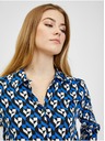 Orsay Černo-modrá dámská vzorovaná halenka ORSAY