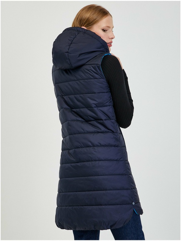 Orsay Tmavě modrá dámská prošívaná vesta ORSAY