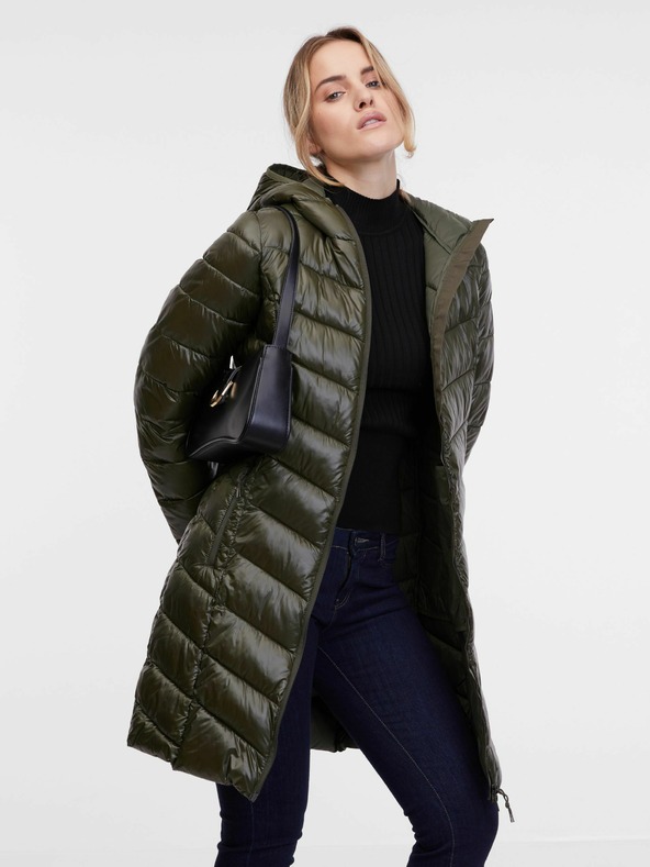 Orsay Khaki dámský prošívaný kabát ORSAY