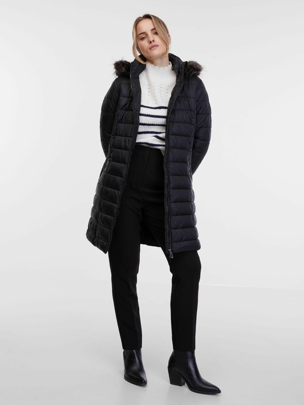 Orsay Černý dámský prošívaný kabát ORSAY