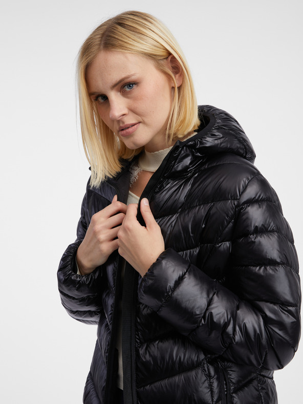 Orsay Černý dámský prošívaný kabát ORSAY