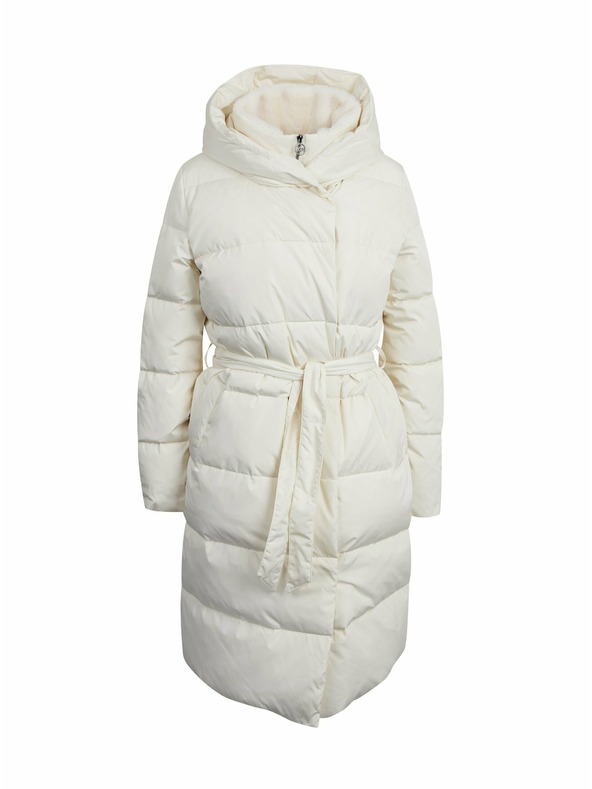 Orsay Krémový dámský péřový kabát ORSAY