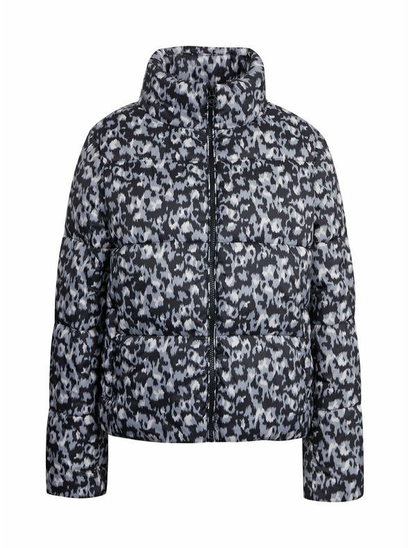 Orsay Šedo-černá dámská vzorovaná prošívaná bunda ORSAY