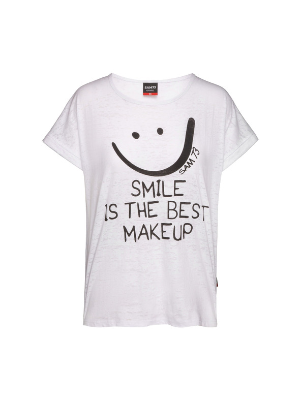 Sam 73 Bílé dámské tričko s potiskem SAM 73