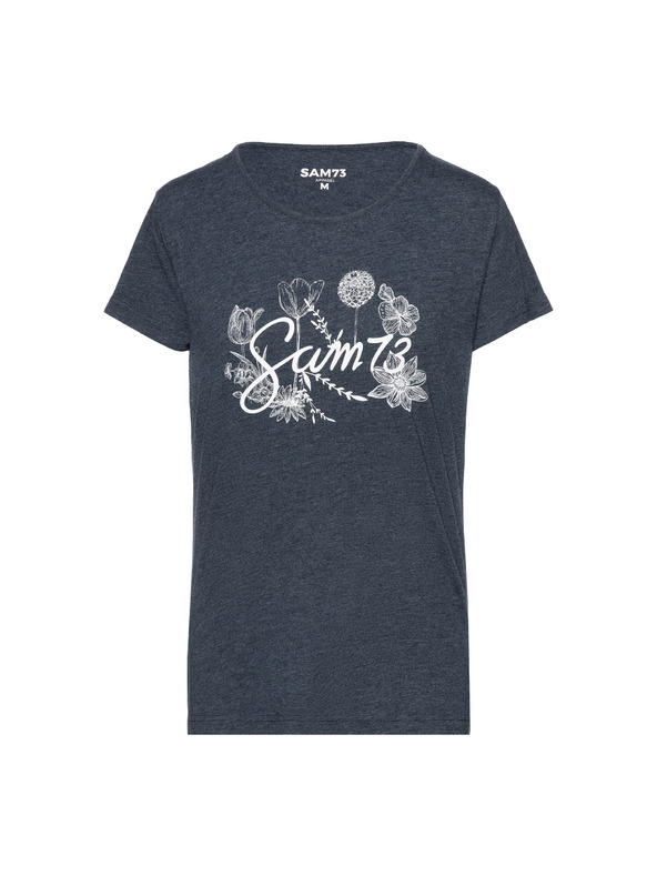 Sam 73 Tmavě modré dámské tričko s potiskem SAM 73