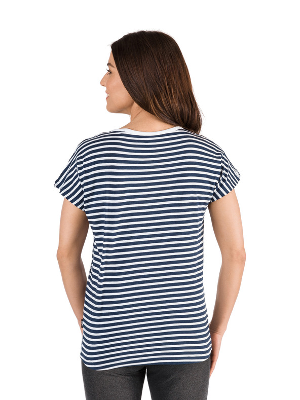 Sam 73 Tmavě modré dámské pruhované tričko SAM 73