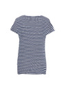 Sam 73 Tmavě modré dámské pruhované tričko SAM 73