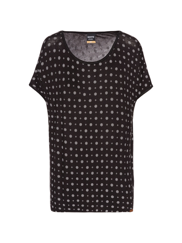 Sam 73 Černé dámské vzorované tričko SAM 73