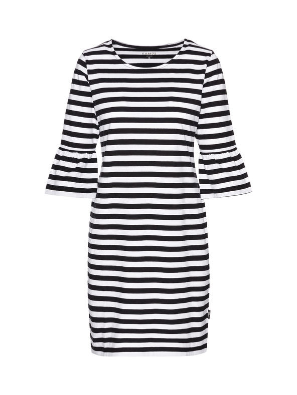 Sam 73 Bílo-černé dámské pruhované šaty SAM 73