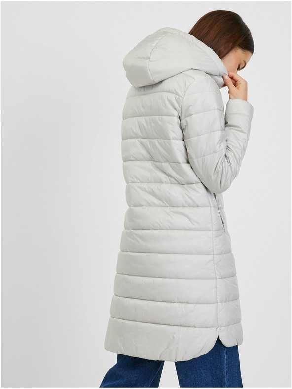 Orsay Světle modrý dámský zimní prošívaný kabát ORSAY