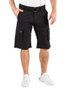 Sam 73 Černé pánské kraťasy s kapsami SAM 73