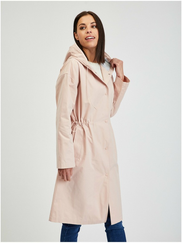 Orsay Světle růžová dámská parka ORSAY