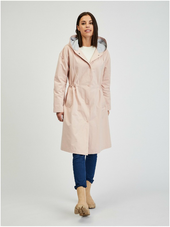 Orsay Světle růžová dámská parka ORSAY