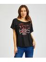 Sam 73 Černé dámské tričko s potiskem SAM73 Circinus