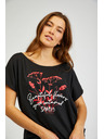 Sam 73 Černé dámské tričko s potiskem SAM73 Circinus