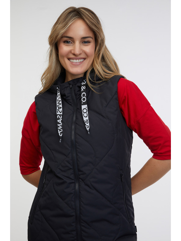 Sam 73 Černá dámská prošívaná vesta SAM 73 Aida