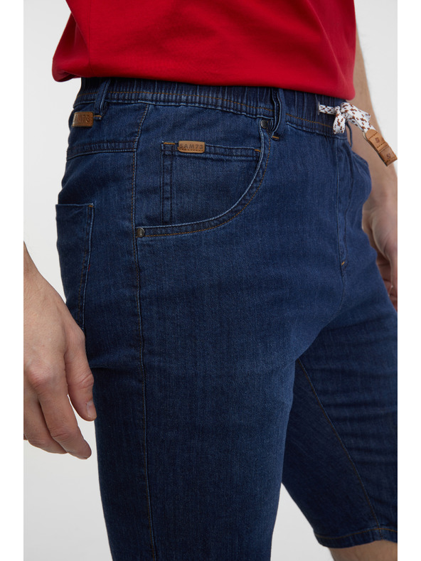 Sam 73 Tmavě modré pánské džínové kraťasy SAM 73 Claudio