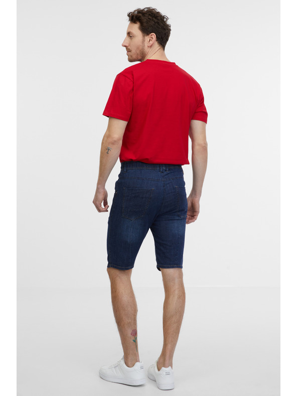 Sam 73 Tmavě modré pánské džínové kraťasy SAM 73 Claudio