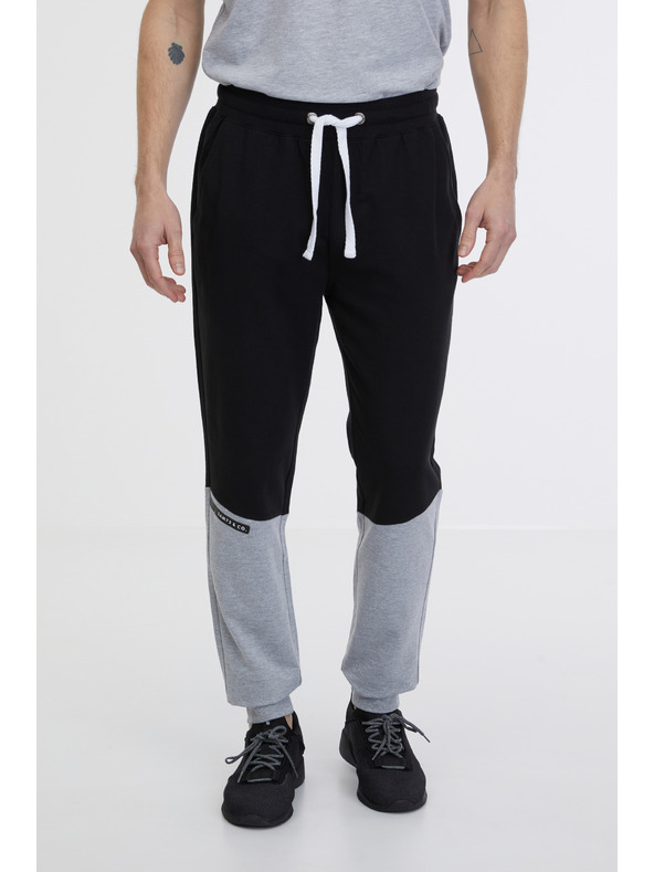 Sam 73 Šedo-černé pánské tepláky SAM 73 Jorge