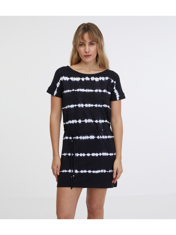 Sam 73 Bílo-černé dámské vzorované šaty SAM 73 Raquel