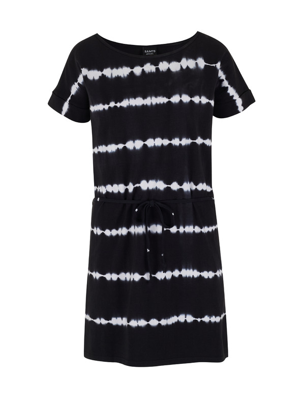 Sam 73 Bílo-černé dámské vzorované šaty SAM 73 Raquel