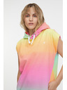 Sam 73 Žluto-růžová dámská mikina s krátkým rukávem SAM 73 Mabel