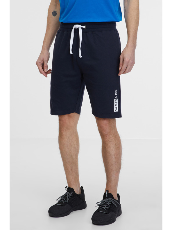 Sam 73 Tmavě modré pánské teplákové kraťasy SAM 73 Juan