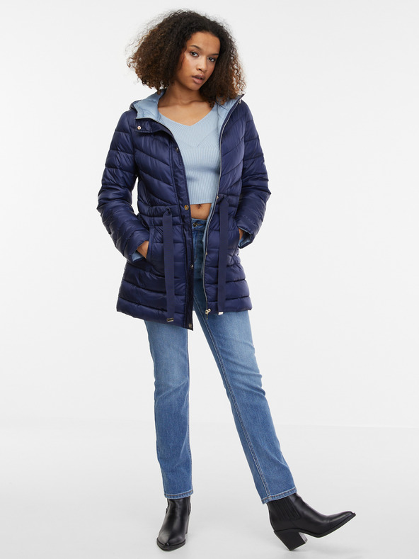 Orsay Modrý dámský kabát ORSAY