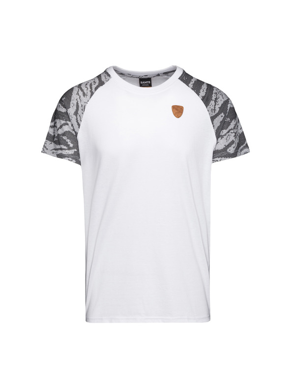 Sam 73 Šedo-bílé pánské tričko SAM 73