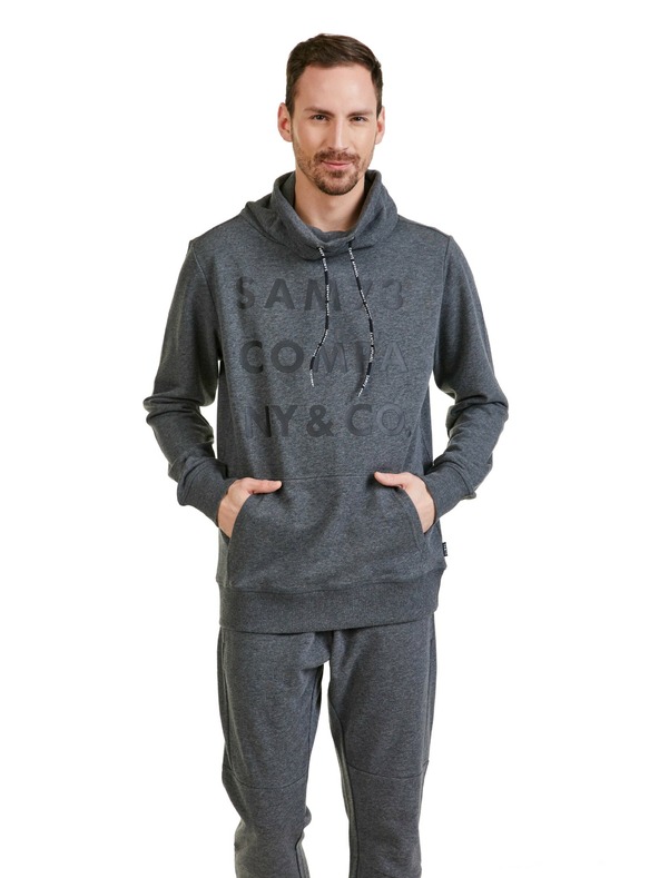 Sam 73 Tmavě šedá pánská mikina SAM 73 Darrell