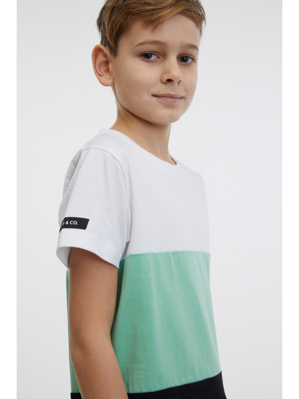 Sam 73 Zeleno-bílé klučičí tričko SAM 73 Jabba