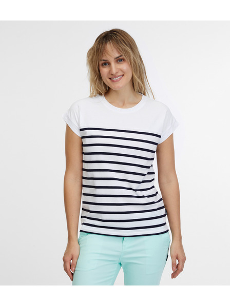 Sam 73 Bílé dámské pruhované tričko SAM 73 Mercedes