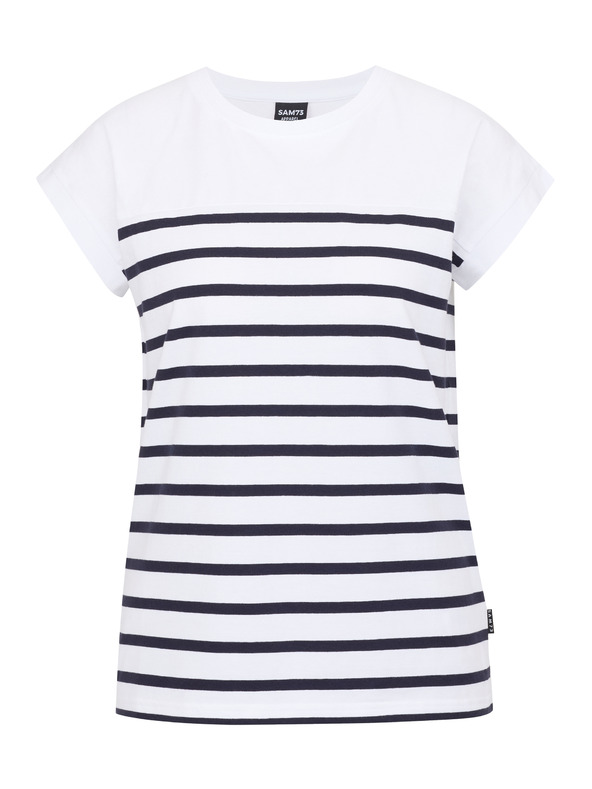 Sam 73 Bílé dámské pruhované tričko SAM 73 Mercedes