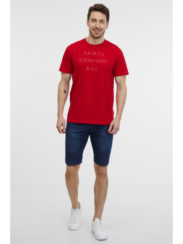 Sam 73 Červené pánské tričko SAM 73 Milhouse