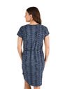 Sam 73 Tmavě modré dámské vzorované šaty se zavazováním SAM 73