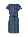 Sam 73 Tmavě modré dámské vzorované šaty se zavazováním SAM 73