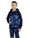 Sam 73 Tmavě modrá klučičí vzorovaná mikina s kapucí SAM 73 Danny