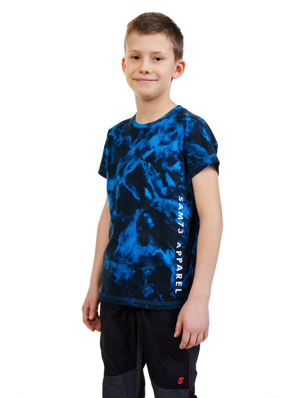 Sam 73 Tmavě modré chlapecké vzorované tričko SAM 73 Sylvester