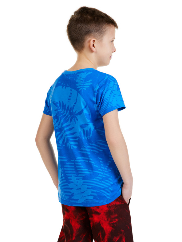 Sam 73 Modré chlapecké vzorované tričko SAM 73 Theodore