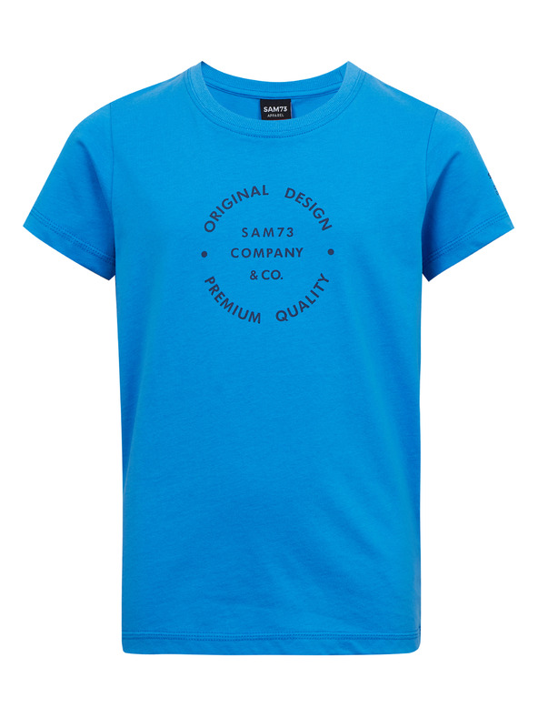 Sam 73 Modré klučičí bavlněné tričko s potiskem SAM73 Pyrop