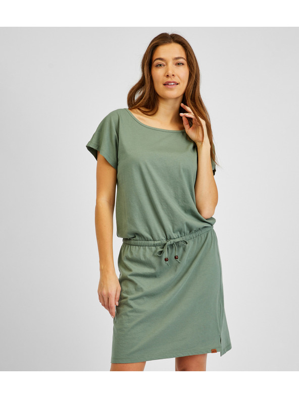 Sam 73 Zelené dámské šaty se zavazováním SAM73 Norma