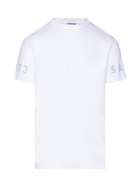 Sam 73 Bílé pánské tričko s potiskem SAM 73