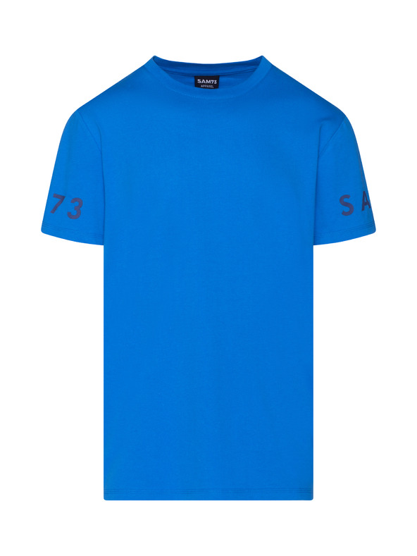 Sam 73 Modré pánské tričko s potiskem SAM 73